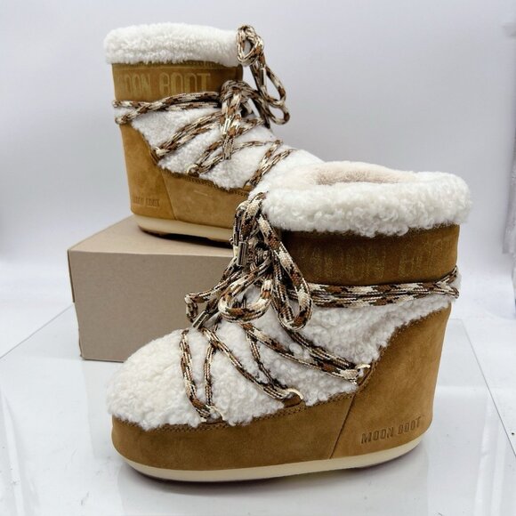 Moon Boot LAB69 Icon Light Low Shearling Suede Boots Women US 5.5-7 / EU 36- 38 - Picture 2 of 13
